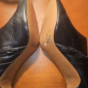 Black Leather Coach Booties - Size 8 1/2